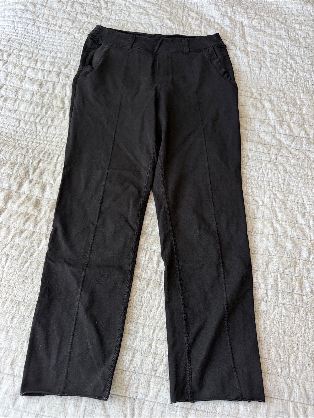Frank & Eileen Black Capris with Front Seams